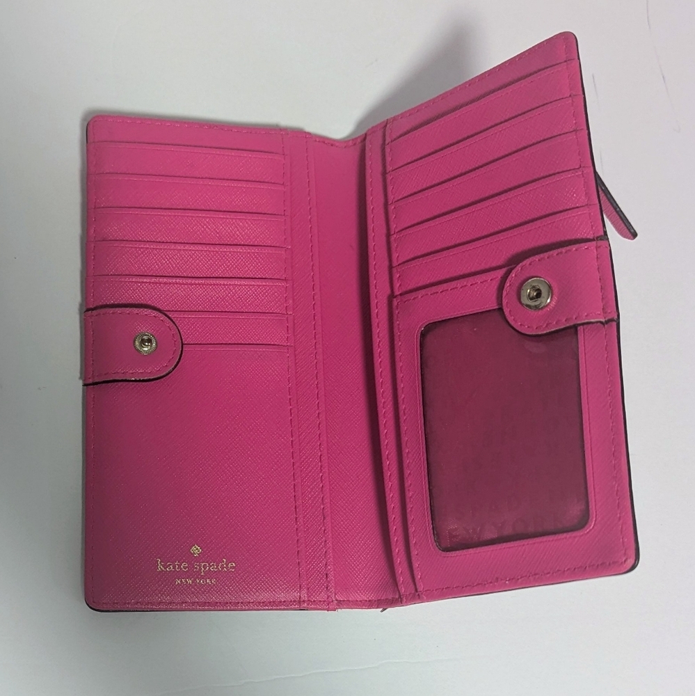 Kate Spade Stac Newbury Hot Pink Wallet - Picture 3 of 8